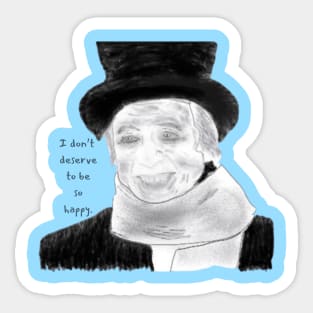 Sim as Scrooge Sticker